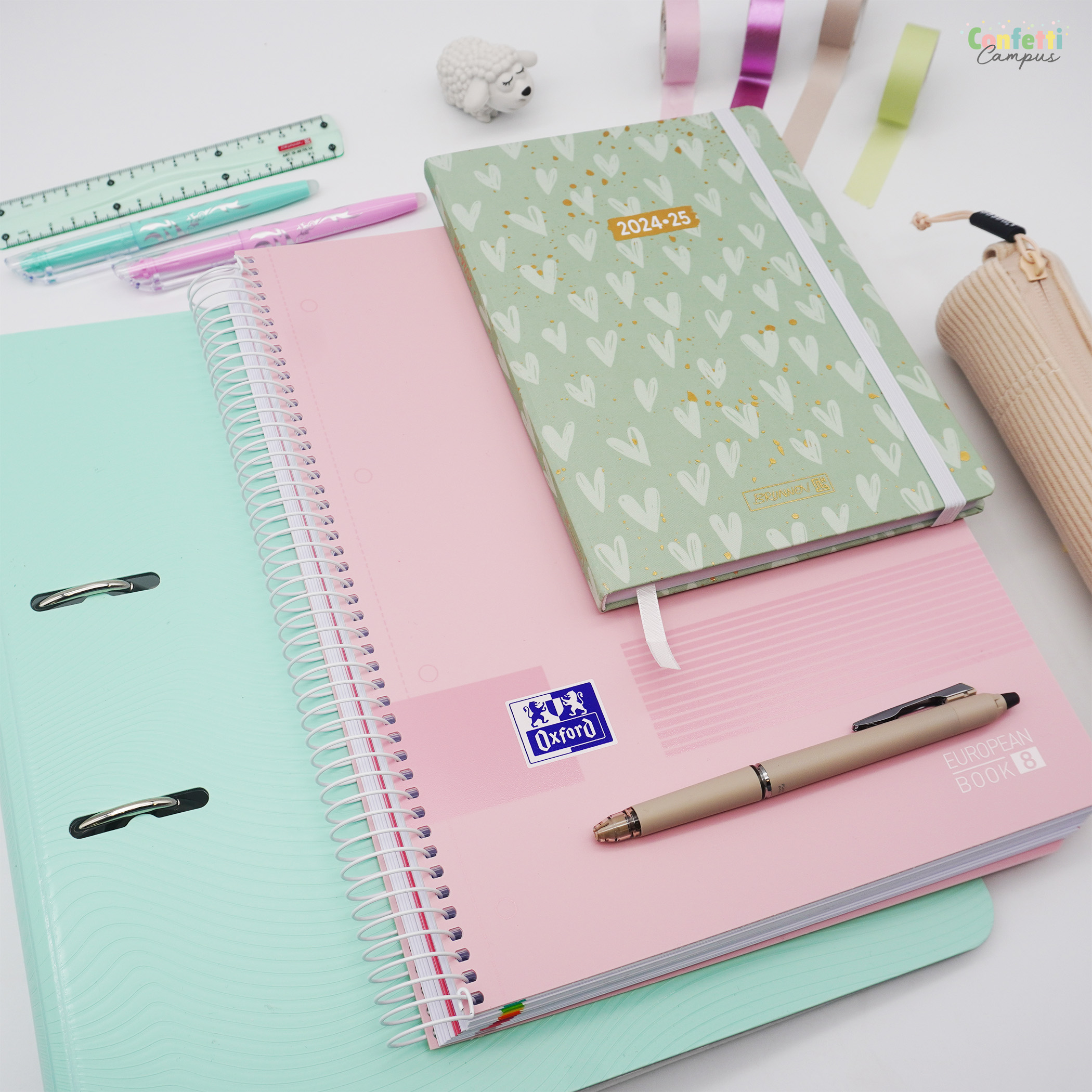 OXFORD EUROPEAN BOOK 8 Collegeblock für alle Fächer Liniert Pastell Rosa – Bild 2