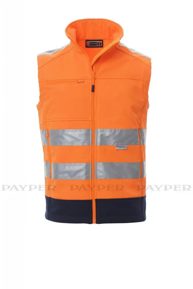 Payper TRAFFIC Softshell Warnwetse Unisex Warnoarnge – Bild 3