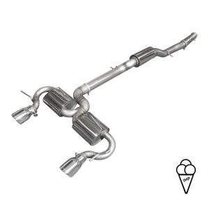 TT 8N 3Zoll Y-Style Edelstahl Abgasanlage für 1.8T quattro 225PS ab Kat mit ECE Zulassung