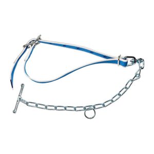 Viehanbindung HB 103 – Halsband mit Schlaufe & Einfachkette mit D-Ring für Kälber