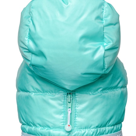 daunen weste mit kapuze tiffany blau – Bild 7