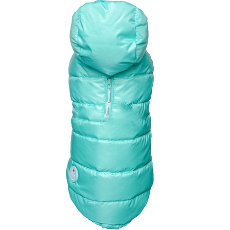 daunen weste mit kapuze tiffany blau – Bild 2