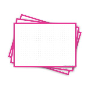 Leitner Flashcards Karteikarten A6 Pink Dotted