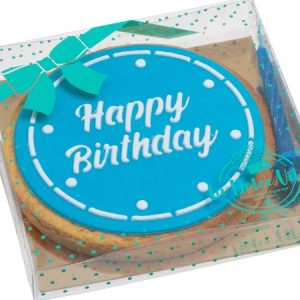 happy birthday cake blue