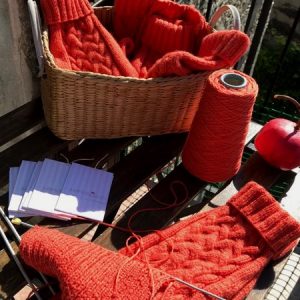 hunde cashmere sweater hermes orange