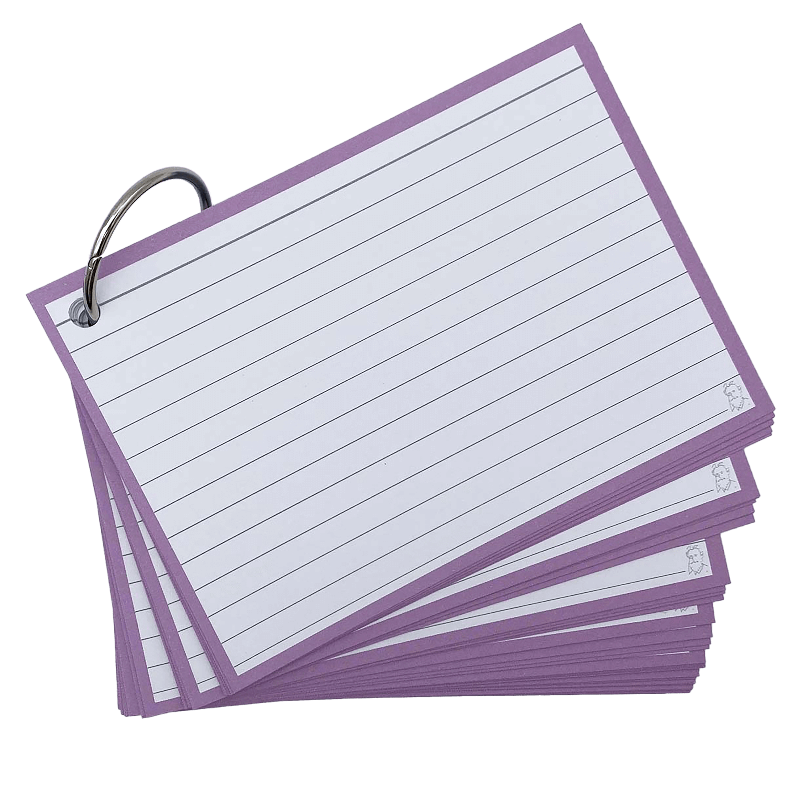 Leitner Flashcards Karteikarten A6 flieder liniert – Bild 6