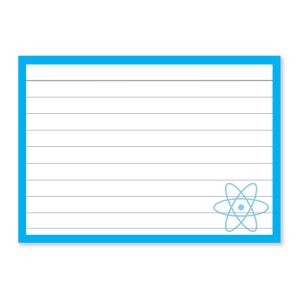 Leitner Flashcards Karteikarten A7 Physik blau liniert