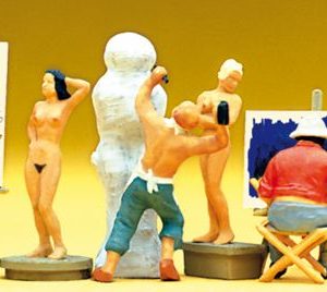 Preiser HO 10106 Maler/Bildhauer mit Aktmodellen