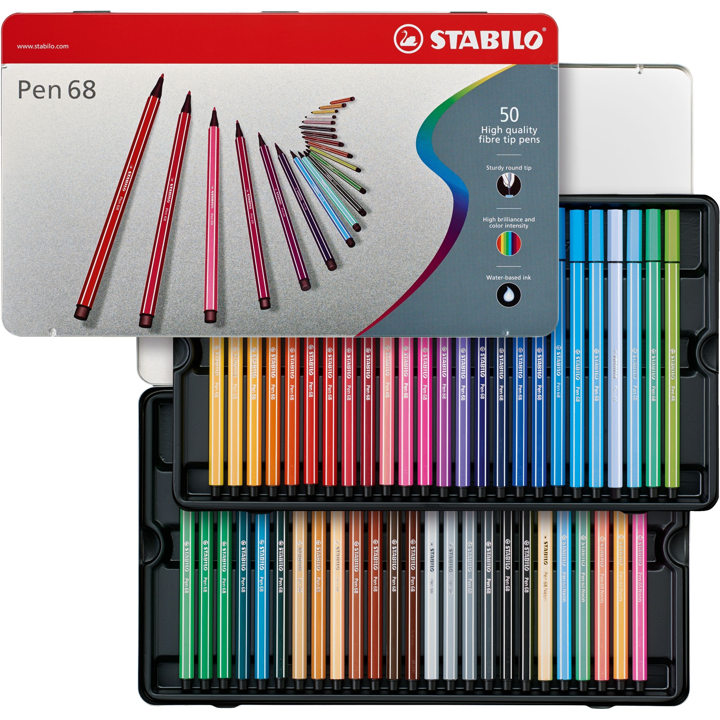 STABILO Pen 68 Premium-Filzstift 50er Metalletui – Bild 3