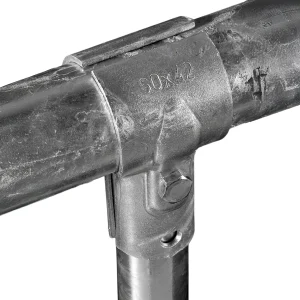 T-Schelle geteilt verzinkt – Rohrschelle mit Schraube & Mutter für ⅜” bis 2½”