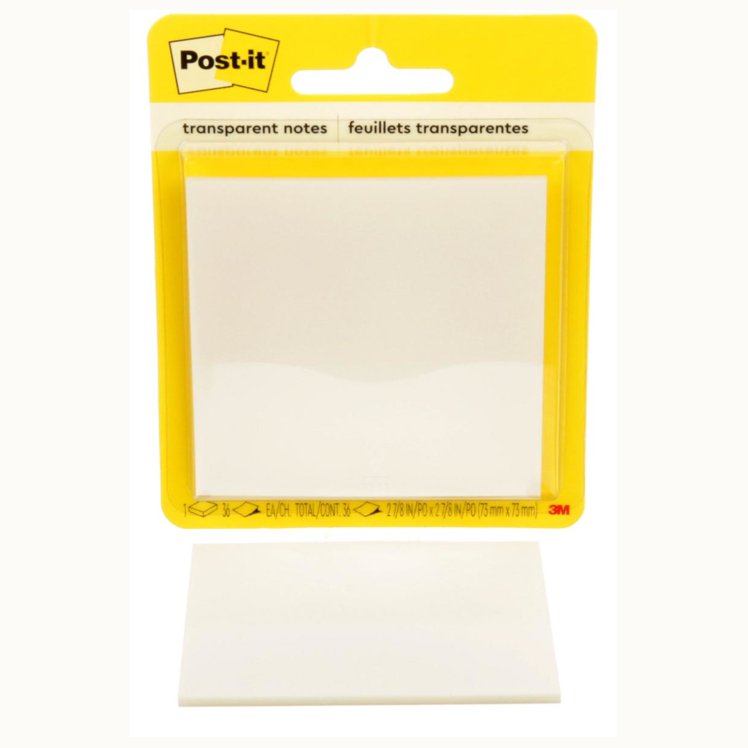 POST-IT durchsichtige Haftnotizen 73mmx73mm transparent