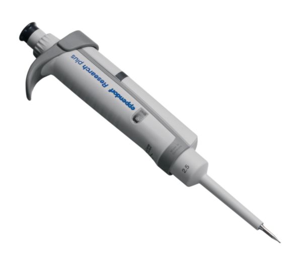 Eppendorf Pipette Research® plus G, Einkanal, variabel, 0,1 – 2,5 µL, dunkelgrau, epT.I.P.S.®-Box, 3123000012