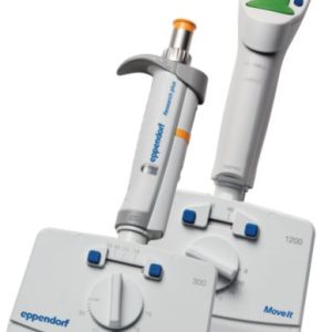 Eppendorf Pipette Xplorer®plus Move It®, justierbarer Konenabstand, 8-Kanal, 15 – 300 µL, orange, 4861000818