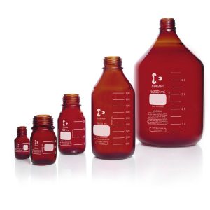 DURAN® Laborflasche, braun, GL 45, ohne Schraubverschluss und Ausgießring, 750 ml, Verkaufseinheit = 10 Stück, #218065102