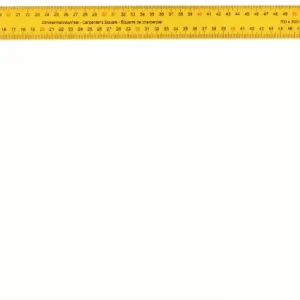 Zimmermannswinkel mit Anreißlöcher gelb pulverbeschichtet Länge 800 x 320mm