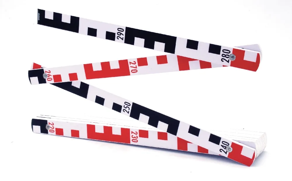 Nivellier Gliedermaßstab Länge 2 m mit CE Kenzzeichen, klein