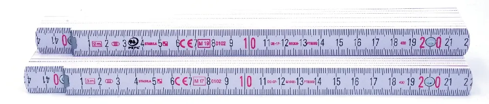 Nivellier Gliedermaßstab Länge 2 m mit CE Kenzzeichen, klein – Bild 2